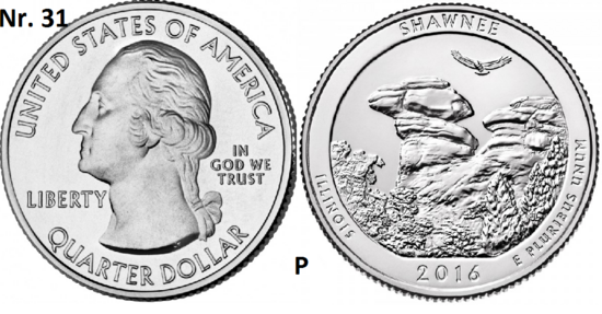 25 Cent 2016, Shawnee National Forest, Illinois mmt P