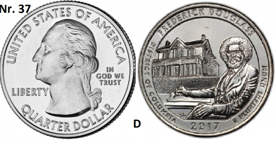 25 Cent 2017, Frederick Douglass National Historic site, Washington D.C., mmt D