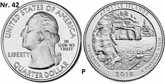 25 Cent 2018, Apostle Islands National Lakeshore, Wisconsin mmt P