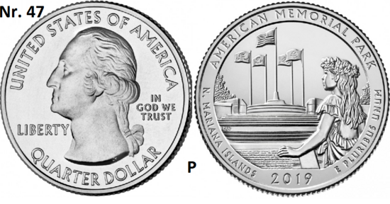 25 Cent 2019, American Memorial Park, Northern Mariana Islands mmt P
