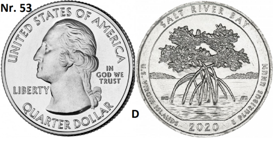 25 Cent 2020, Salt River Bay National Historical Park and Ecological Preserve, Amerikaanse Maagdeneilanden mmt D