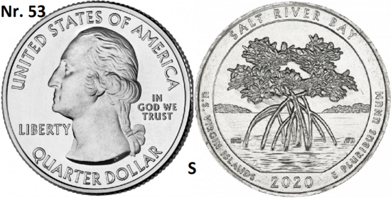 25 Cent 2020, Salt River Bay National Historical Park and Ecological Preserve, Amerikaanse Maagdeneilanden mmt S