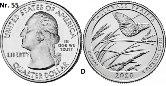 25 Cent 2020, Tallgrass Prairie National Preserve, Kansas mmt D