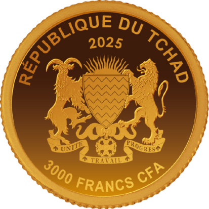 Tsjaad 3.000 Franc 2025 'Habemus Papam - Leo XIV', goud Au 999, Proof