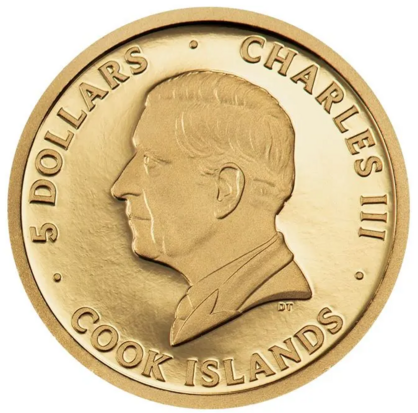 Cook Islands 5 Dollar 2025 'Paus Fransiscus', goud Au 999, Proof
