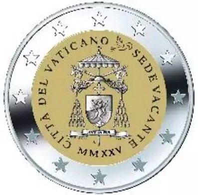 Vaticaanstad 2 Euro 2025 "Sede Vacante", BU in blister