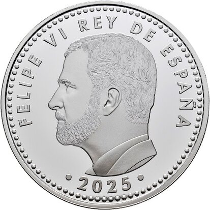 Spanje 10 Euro 2025 "WK Voetbal 2026", Zilver Ag 925, Proof in luxe doosje