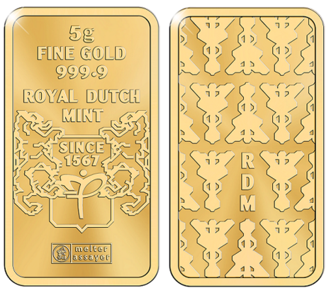 Nederland Goudbaar 5 gram