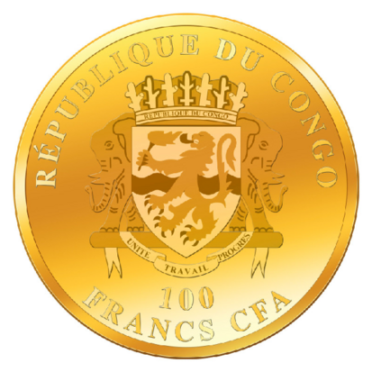 Congo 100 Frank 2025 'Albert Schweitzer', goud Au 999, Proof