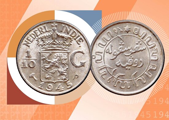 Numismatische Coincard 2025: '1/10de Gulden Nederlands-Indië 1939 - 1945'