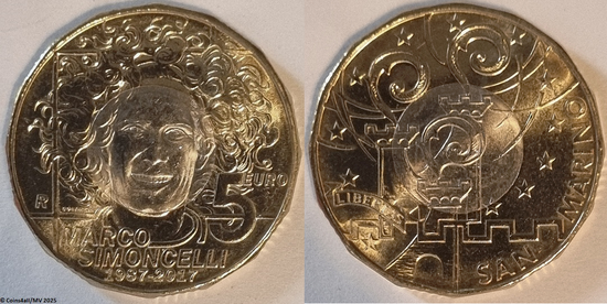 San Marino 5 Euro 2017 "Marco Simoncelli"