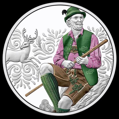 Oostenrijk 10 euro 2025 "Aufbrezeln - Leder", Proof in Zilver Ag 925