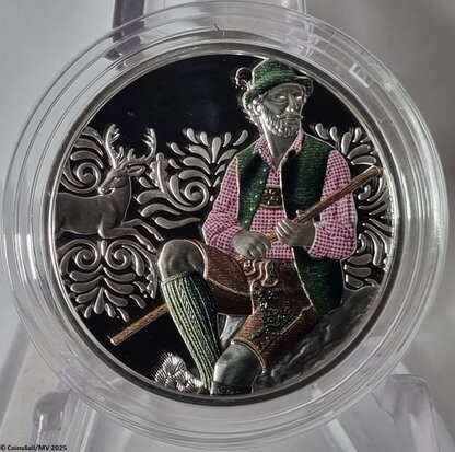 Oostenrijk 10 euro 2025 "Aufbrezeln - Leder", Proof in Zilver Ag 925