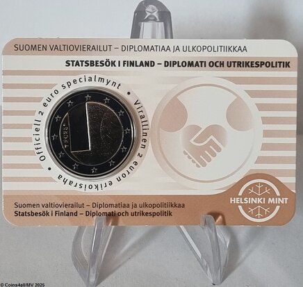 2025: Coincard Staatsbezoeken van Finland - Diplomatie en Buitenlands Beleid