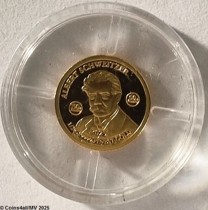 2025: Congo 100 Frank 2025 'Albert Schweitzer', goud, Au 0,9999
