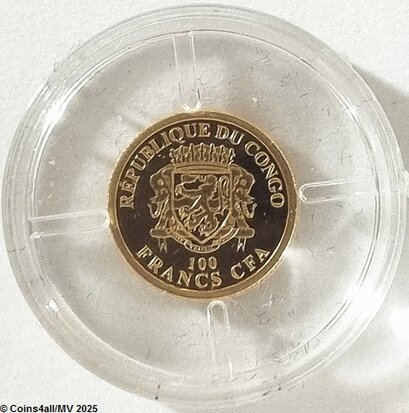 2025: Congo 100 Frank 2025 'Albert Schweitzer', goud, Au 0,9999