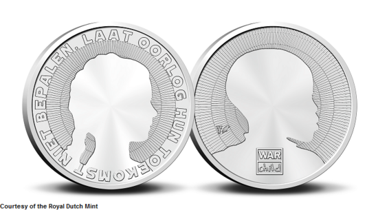 Nederland  1 Euro én penning 2025 "War Child", BU, penning