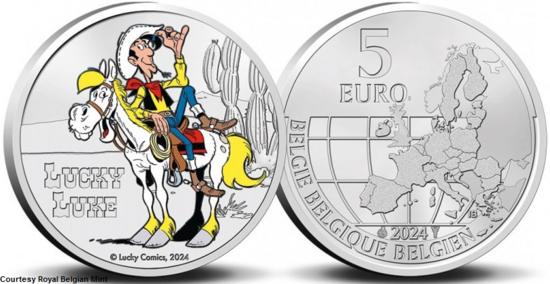 2024: Lucky Luke, voor- en achterkant