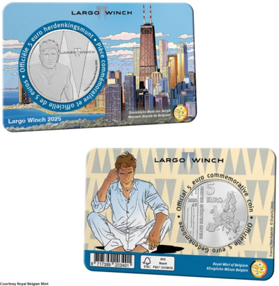 2025: Largo Winch, BU in coincard voor- en achterkant