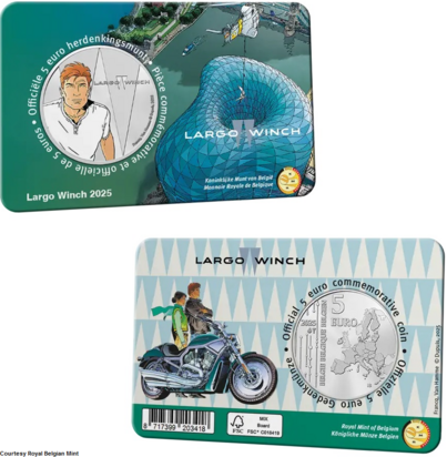 2025: Largo Winch, BU in coincard voor- en achterkant