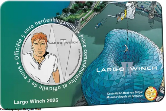 2025: Largo Winch, BU in coincard voorkant