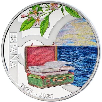 Spanje 10 Euro 2025 "150ste verjaardag van Antonio Machado", Zilver Ag 925, Proof in luxe doosje
