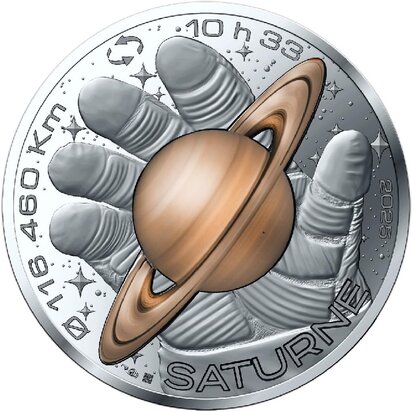 2025: 10 euro "Saturnus", UNC Zilver