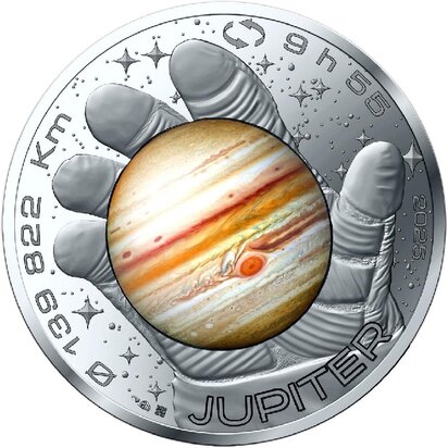 2025: 10 euro "Jupiter", UNC Zilver 0,333