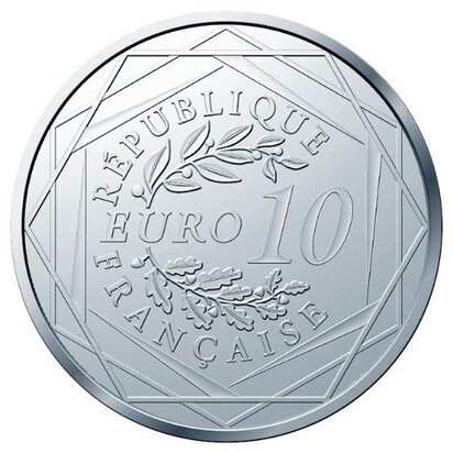 2025: Achterkant 10 euro "Jupiter", UNC Zilver 0,333