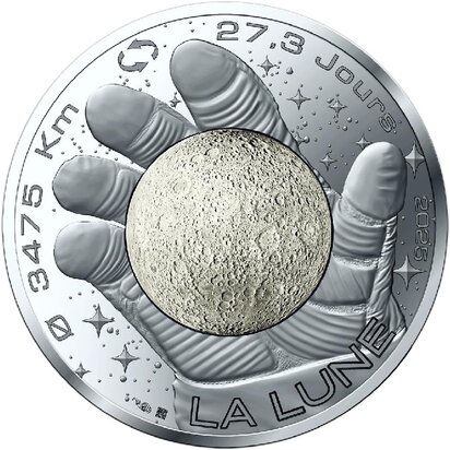 2025: 10 euro "De Maan", UNC Zilver 0,333