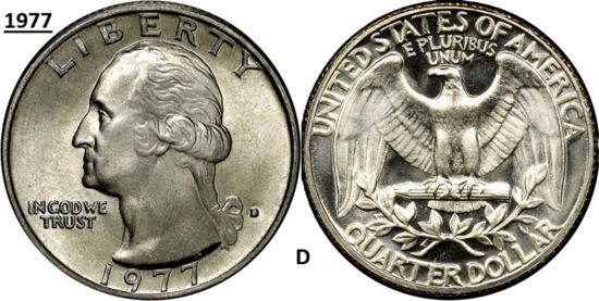 25 Cent 1977 D