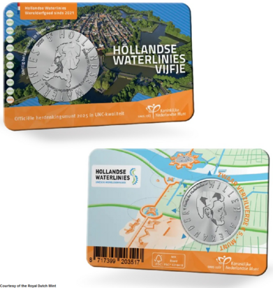 2025: Hollandse Waterlinies, UNC in coincard