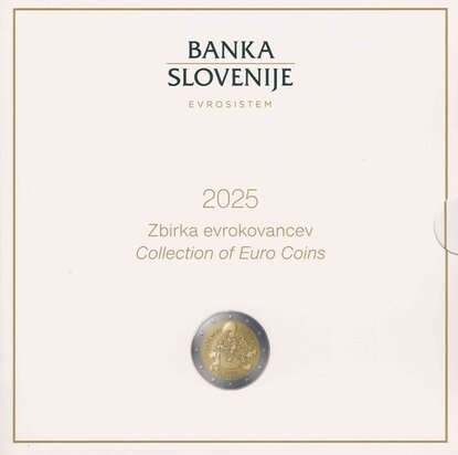 Sloveni&euml; BU-set 2025 met normale 2 euromunt