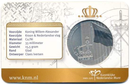 Nederland penning 2013 "Inhuldigingspenning", BU in coincard
