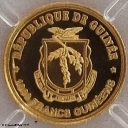 2025: 1.000 Franc 'Bulgarije - Introductie Euro', Proof goud Au 999