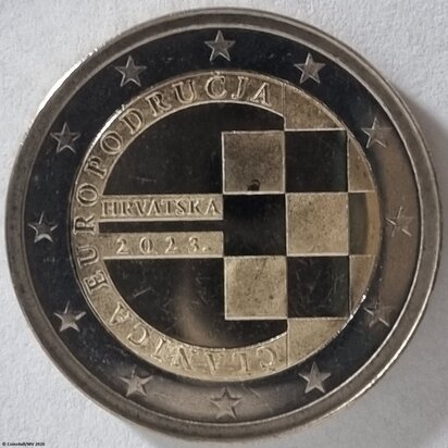 2023: Introductie van de euro als offici&euml;le munteenheid van Kroati&euml;, BU