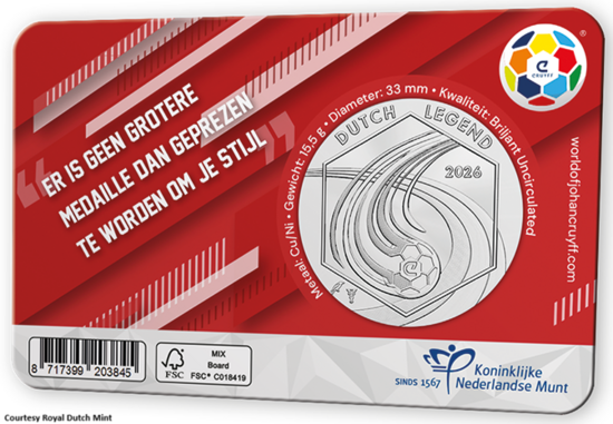 Nederland Penning 2026: 'Johan Cruyff Legacy', Oranje-Ajax Editie