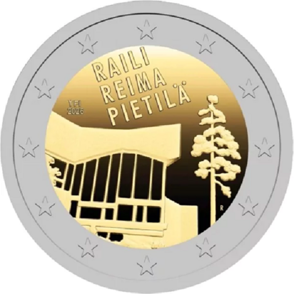 2026 Finland 2 Euro 2026 "Raili en Reima Pietil&auml;", UNC