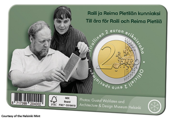 2026: "Raili en Reima Pietil&auml;", BU in coincard Engelse versie