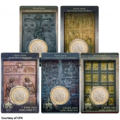 2025: Coincards No 5 t/m 9 'The Holy Doors', BU