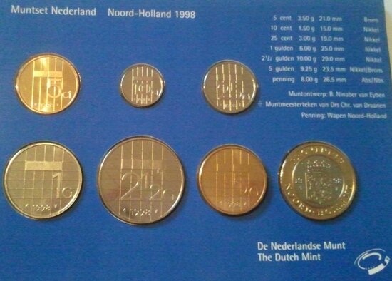 Nederland jaarset in boekvorm 1998 Fdc "Noord Holland"