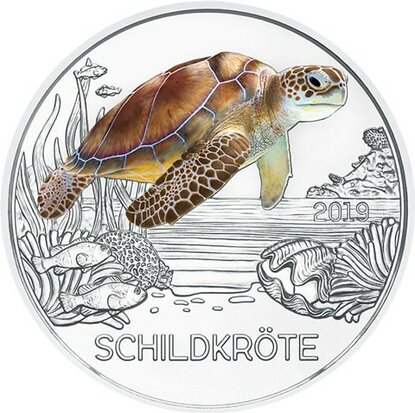 Oostenrijk 3 euro 2019 "Schildpad", BU