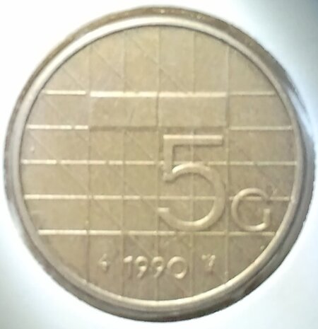 5 Gulden 1990, UNC, 