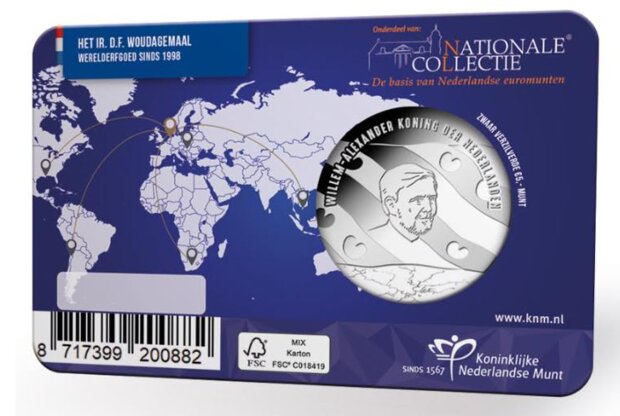 Nederland 5 euro 2020 "Woudagemaal", BU in coincard