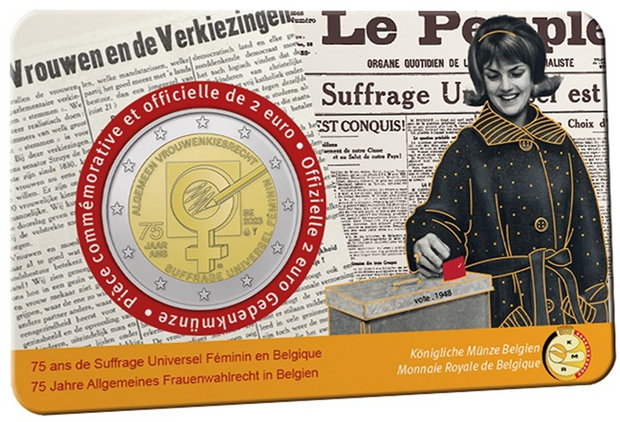 2023: Vrouwenkiesrecht, coincard Franse Versie
