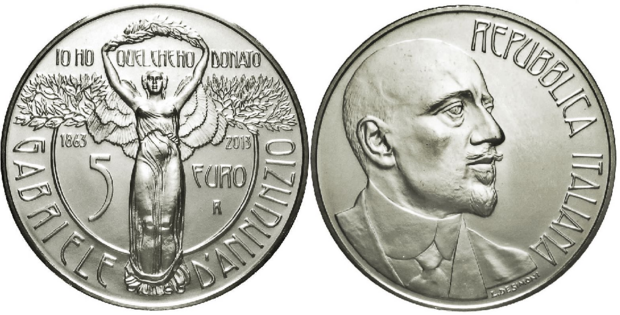 5 euromunt "Gabriele D'Annunzio", LS-G113