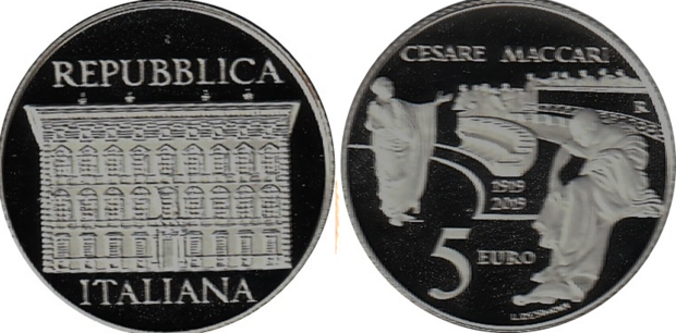5 euromunt "Cesare Maccari", KM 431