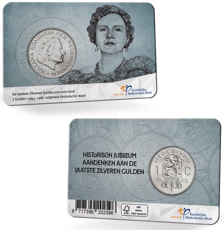 2024: Coincard Zilveren Gulden voor- en achterkant