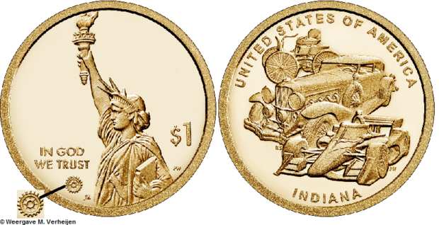 1 US Dollar 2023, Indiana