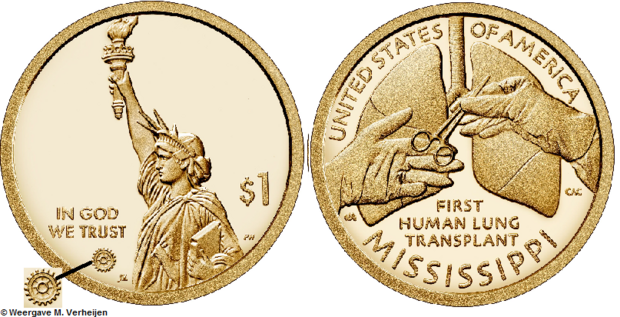 1 US Dollar 2023, Mississippi